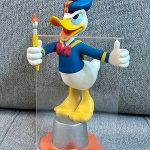 Donald Duck Disney 3D Paint Brush 4x6 Picture Frame Wet Paint Figurine GUC